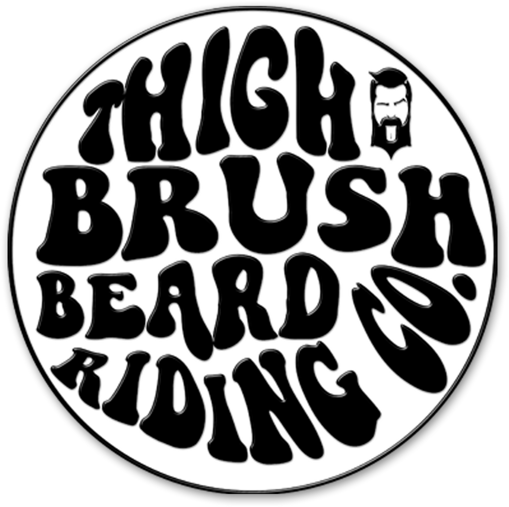 THIGHBRUSH® BEARD RIDING COMPANY - Enamel Lapel Pin - Black and White