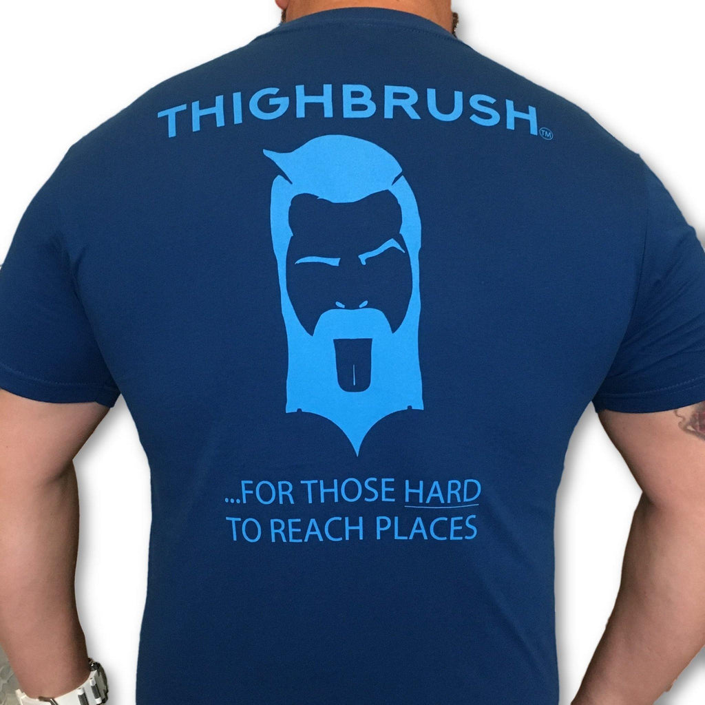 THIGHBRUSH® - For Those Hard to Reach Places - Men's T-Shirt - Blue and Light Blue - thighbrush