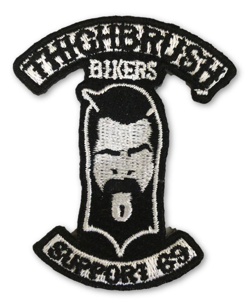 THIGHBRUSH® BIKERS - "SUPPORT 69" Patch - Black and White (Sew-on) - 