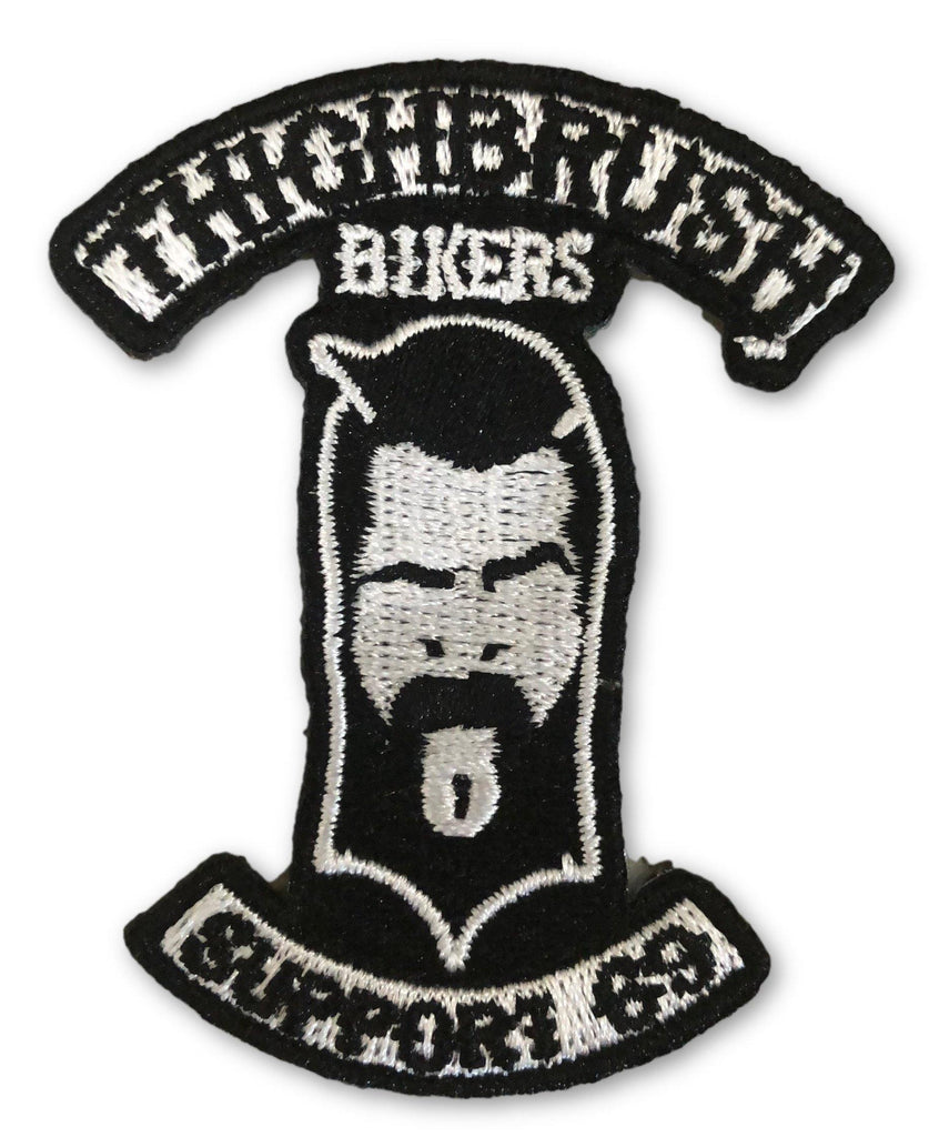 THIGHBRUSH BIKERS - "SUPPORT 69" Patch - Black and White (Sew-on) - thighbrush