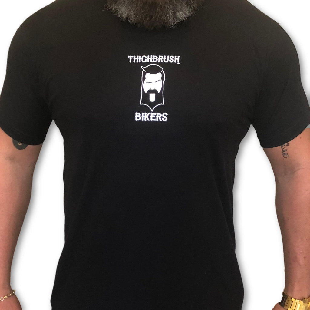 THIGHBRUSH® BIKERS - "SUPPORT 69" - Men's T-Shirt - Black and White - thighbrush