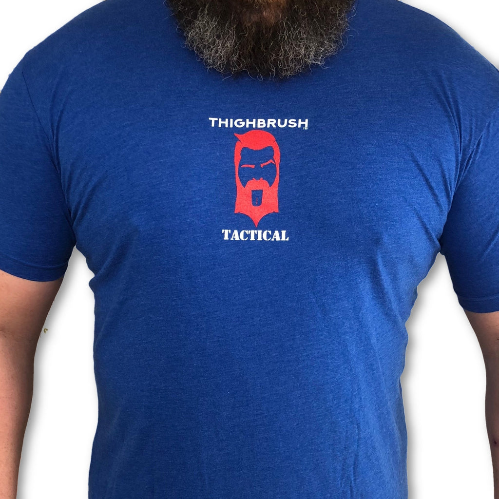 THIGHBRUSH® TACTICAL - ARMED FORCES COLLECTION - Thank You for Your Cervix - Men's T-Shirt - Blue - 