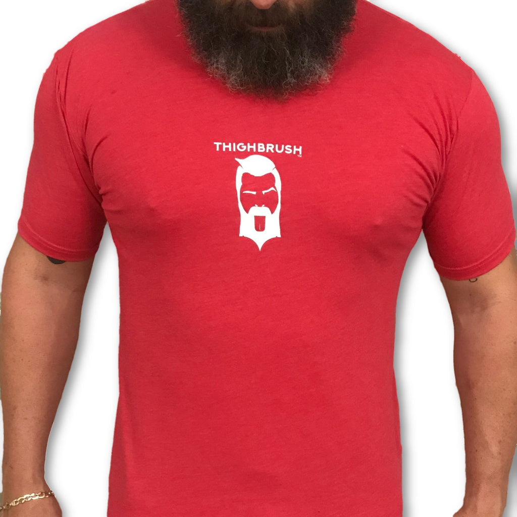 LIMITED EDITION - THIGHBRUSH® - XXX-MAS...For Your Ho-Ho-Ho's - Men's T-Shirt - Red and White - thighbrush