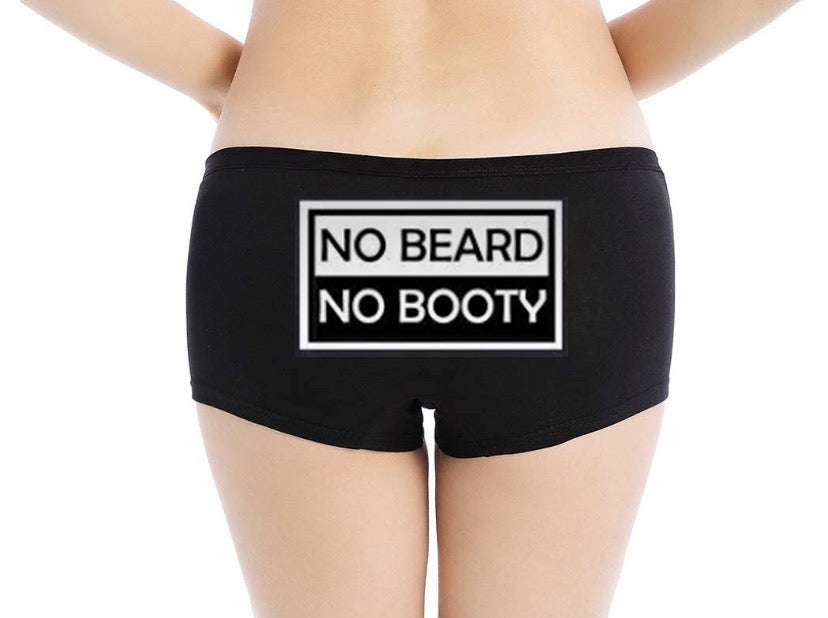 Women's Underwear - Booty Shorts NO BEARD NO BOOTY