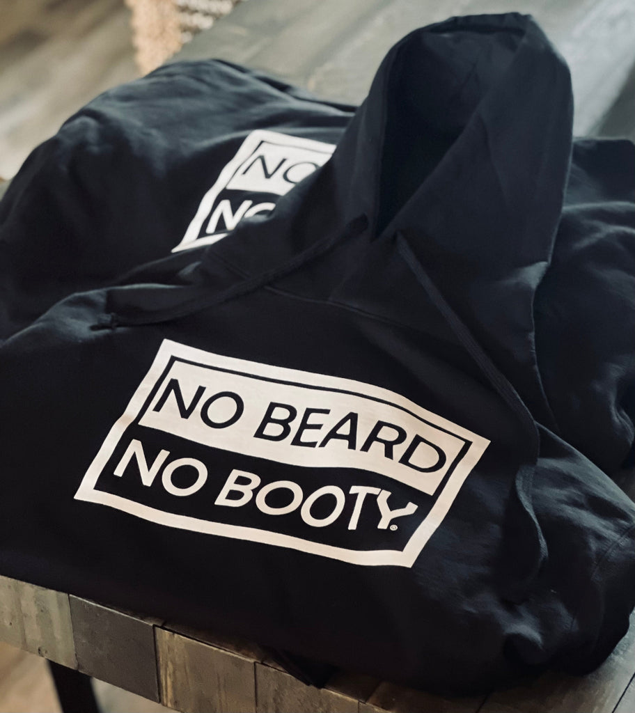 NO BEARD NO BOOTY® COLLECTION by THIGHBRUSH® - Unisex Hooded Sweatshirt - Black