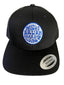 THIGHBRUSH® BEARD RIDING COMPANY - Trucker Snapback Hat - Black - Blue Logo