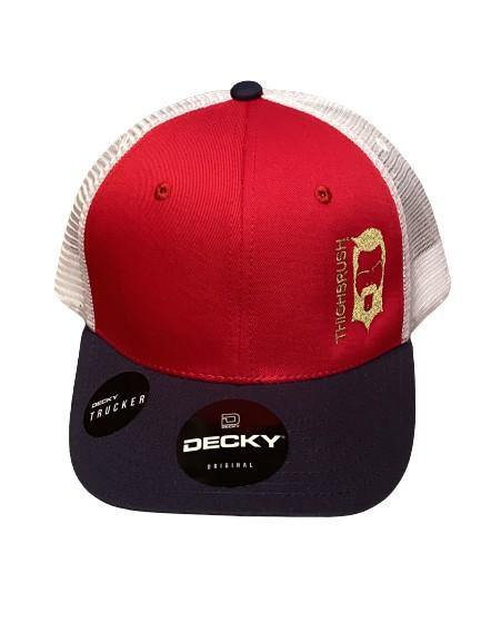 THIGHBRUSH® - "LIMITED EDITION" - Trucker Snapback Hat - Red, White and Navy