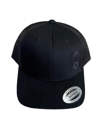 THIGHBRUSH® - Trucker Snapback Hat - Black on Black - 