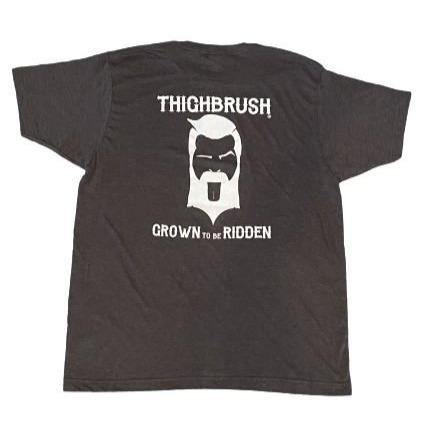 THIGHBRUSH® BIKERS - "Grown to be Ridden" - Men's T-Shirt - Charcoal Grey and White - 