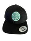 THIGHBRUSH® BEARD RIDING COMPANY - Trucker Snapback Hat - Black - Green Logo