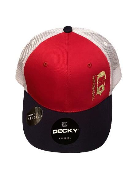 THIGHBRUSH® - "LIMITED EDITION" - Trucker Snapback Hat - Red, White and Navy