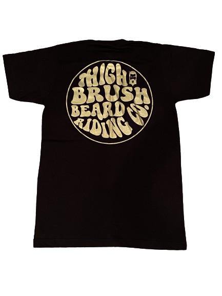 THIGHBRUSH® BEARD RIDING COMPANY - Men's Logo T-Shirt - Black with Gold - 