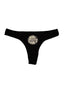 THIGHBRUSH® BEARD RIDING COMPANY - Women's Thong Underwear - Black with Gold