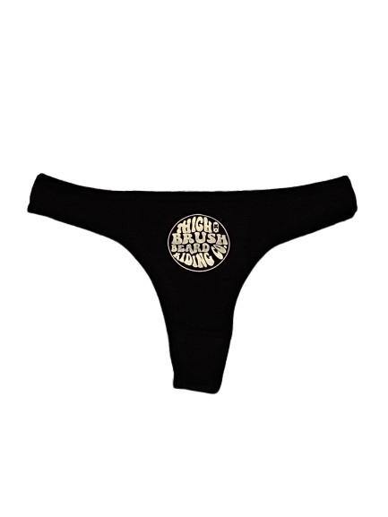 THIGHBRUSH® - Women's Underwear - Cheeky Booty Shorts - Black with Grey