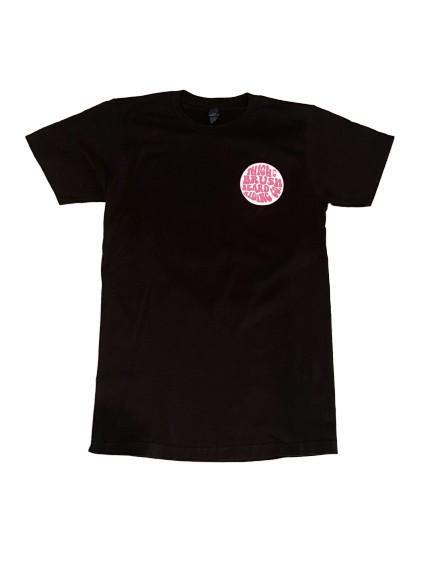 THIGHBRUSH® BEARD RIDING COMPANY - Men's Logo T-Shirt - Black with Pink and White - 