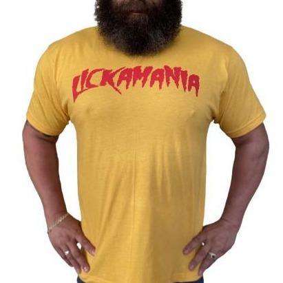 PREMIUM EDITION - THIGHBRUSH® - "LICKAMANIA" - Men's T-Shirt - Yellow Gold