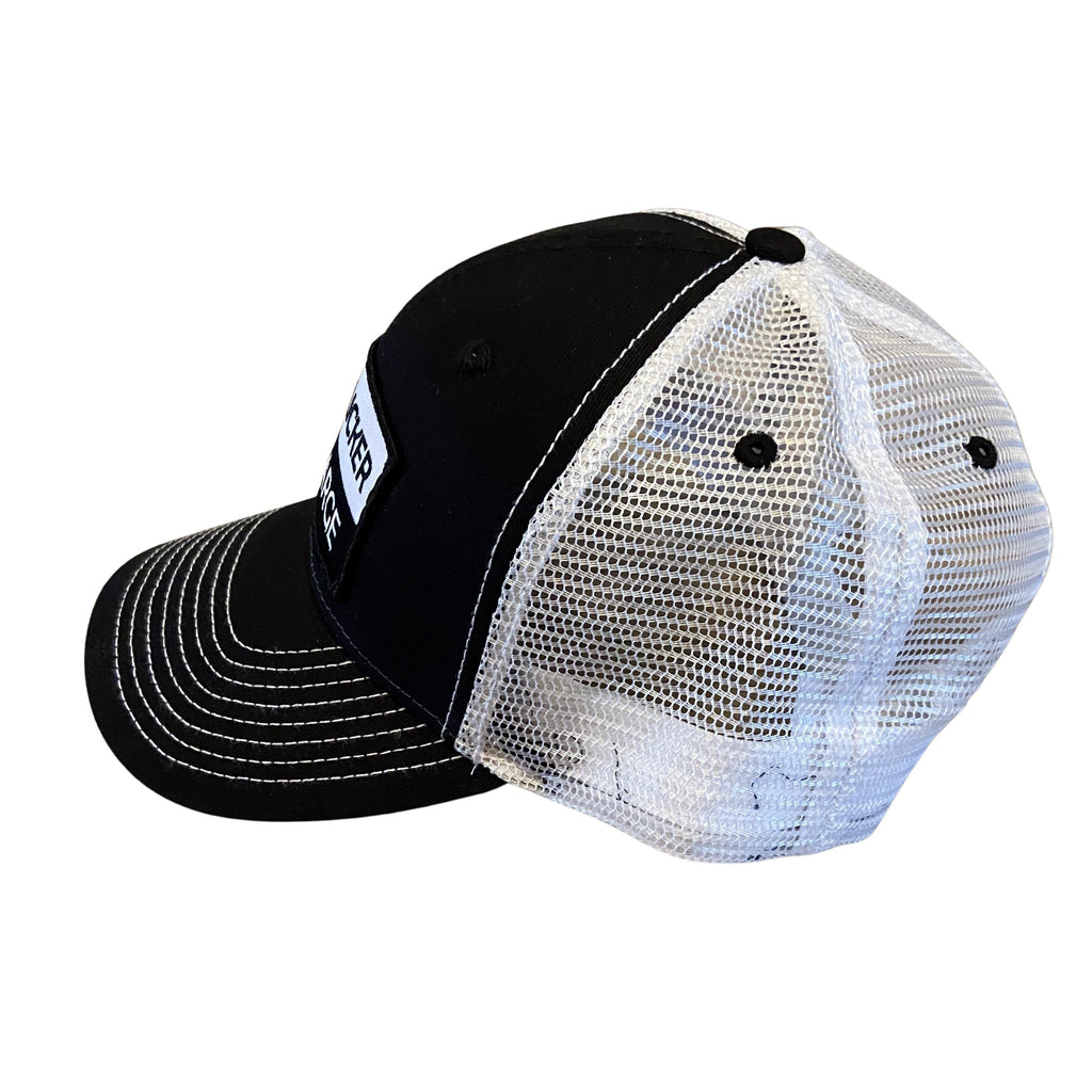 THIGHBRUSH® "HEAD LICKER IN CHARGE" - Trucker Snapback Hat  - Black and White