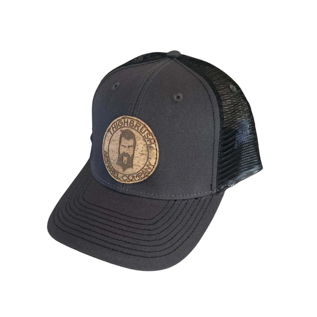 THIGHBRUSH® APPAREL COMPANY - Snapback Hat with Cork Patch - Charcoal Grey - 