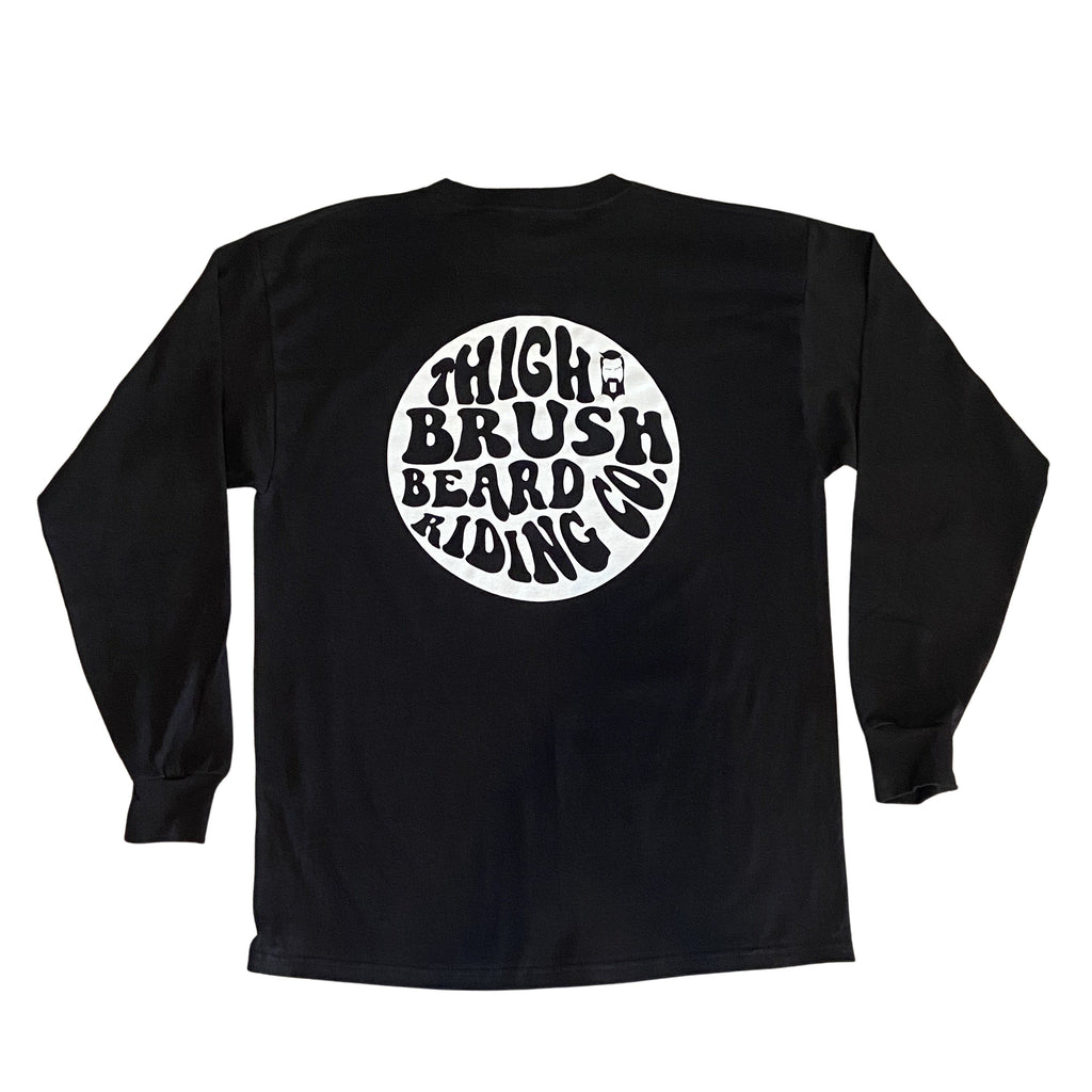 THIGHBRUSH® BEARD RIDING COMPANY - Unisex Long Sleeve Logo T-Shirt - Black