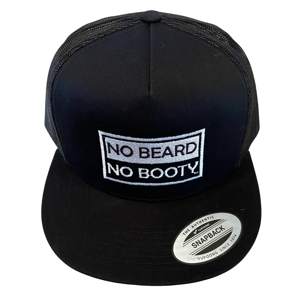 NO BEARD NO BOOTY® COLLECTION by THIGHBRUSH® - Trucker Snapback Hat  - Black - Flat Bill
