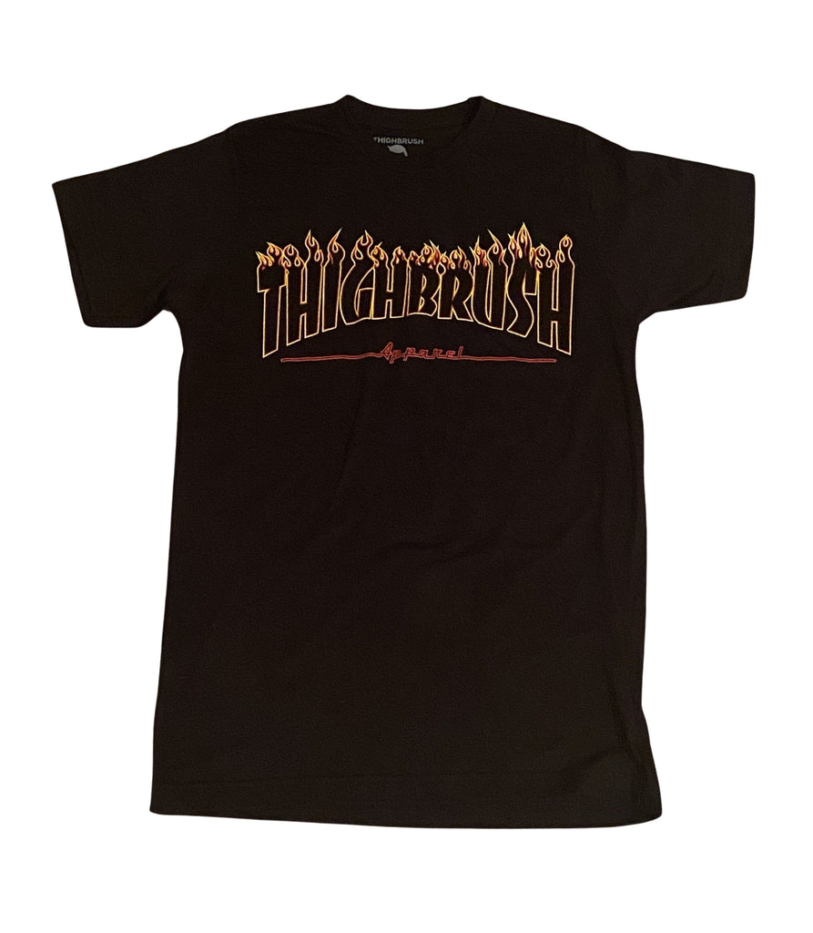 THIGHBRUSH® APPAREL - "EN FUEGO" - Men's T-Shirt - Black - 