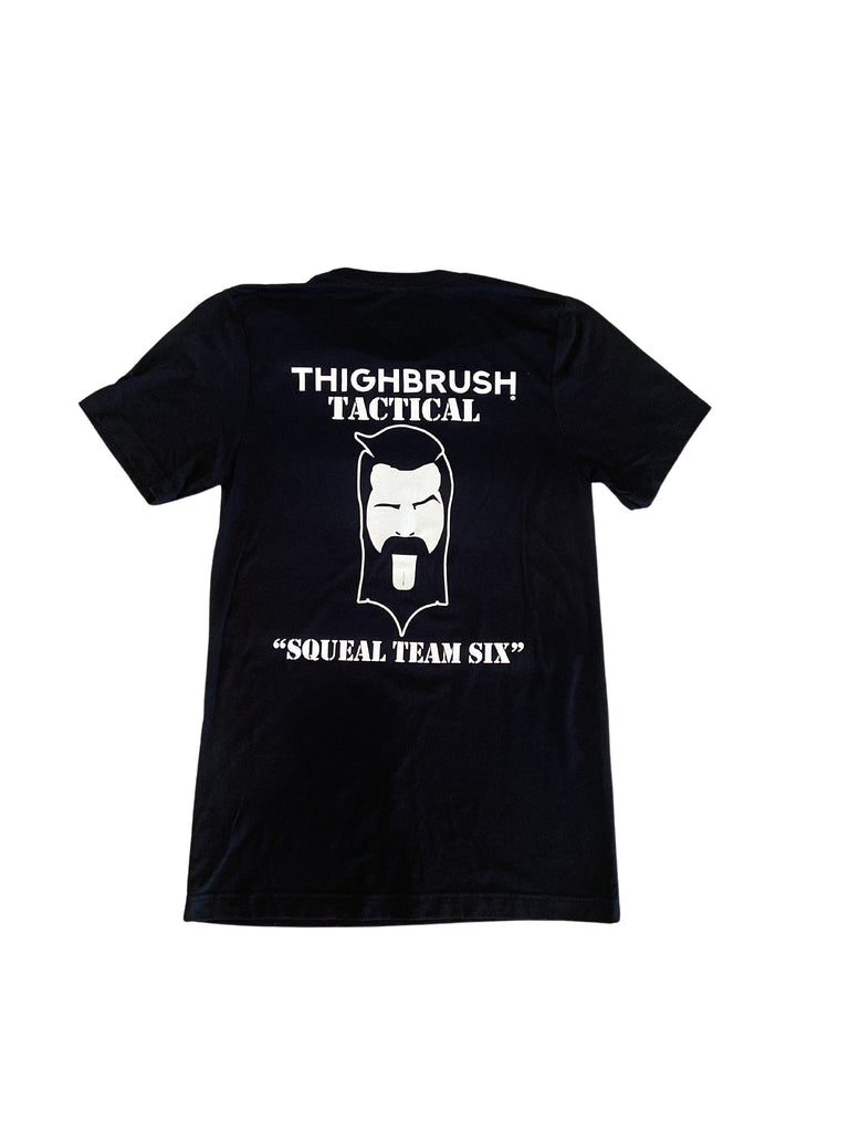 THIGHBRUSH® TACTICAL -  ARMED FORCES COLLECTION - "Squeal Team Six" Men's T-Shirt - Black - 