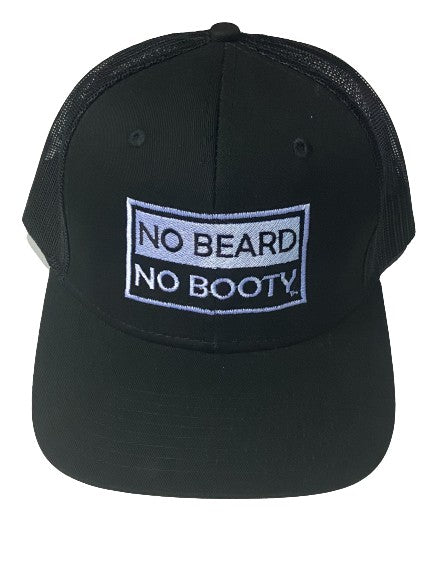 THIGHBRUSH® "NO BEARD, NO BOOTY" - Trucker Snapback Hat  - Black