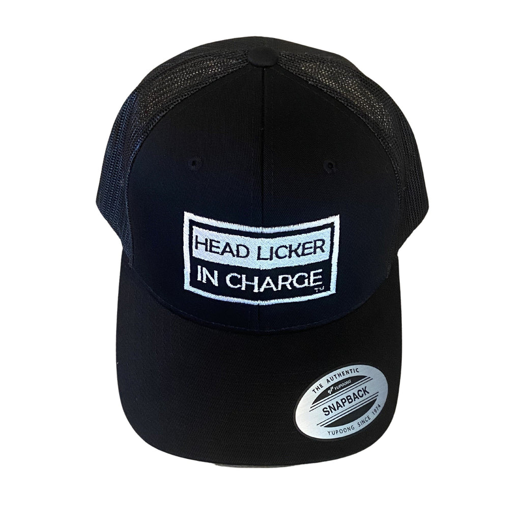 THIGHBRUSH® "HEAD LICKER IN CHARGE" - Trucker Snapback Hat  - Black