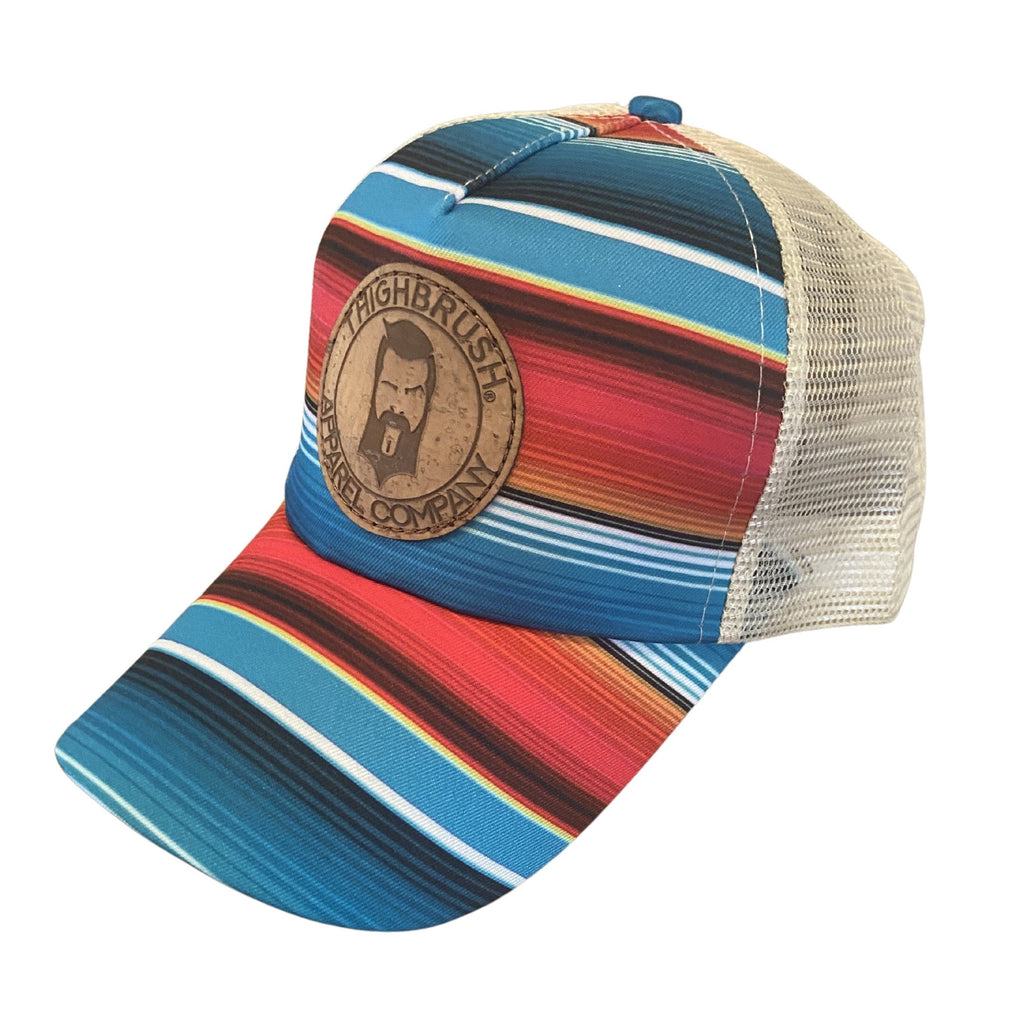 THIGHBRUSH® APPAREL COMPANY - Criss-Cross Ponytail Trucker Snapback Hat - Multi Striped