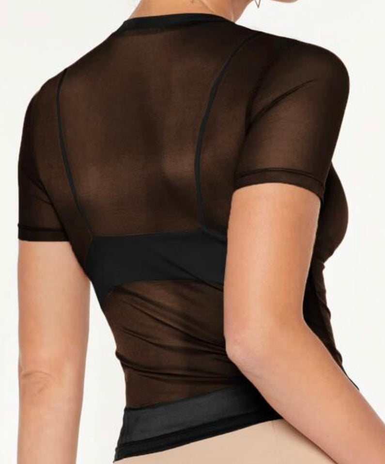 How to Style a Black Sheer Mesh Top