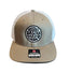 THIGHBRUSH® BEARD RIDING COMPANY - Trucker Snapback Hat - Khaki and White