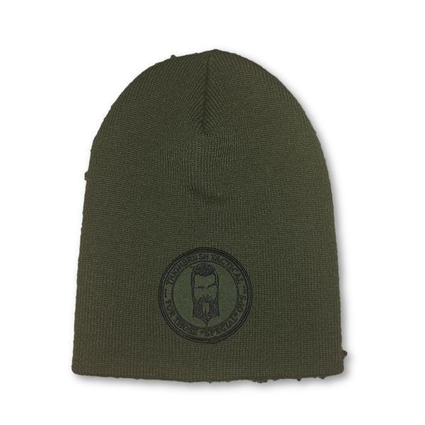 THIGHBRUSH® TACTICAL Beanies - "For Those Special Ops" Patch on Front - Olive - thighbrush