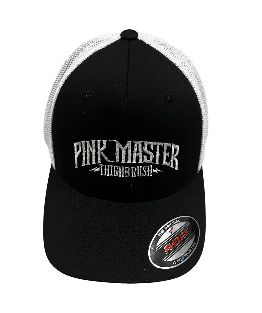 THIGHBRUSH® - PINK MASTER - Flex Fit Trucker Hat - Black and White 