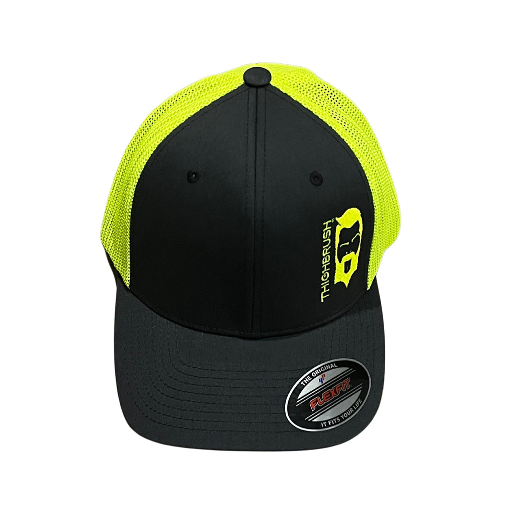 THIGHBRUSH® - Trucker OSFA Hat - Charcoal Grey and Safety Green