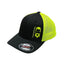 THIGHBRUSH® - Trucker OSFA Mesh FlexFit Hat - Charcoal Grey and Safety Green