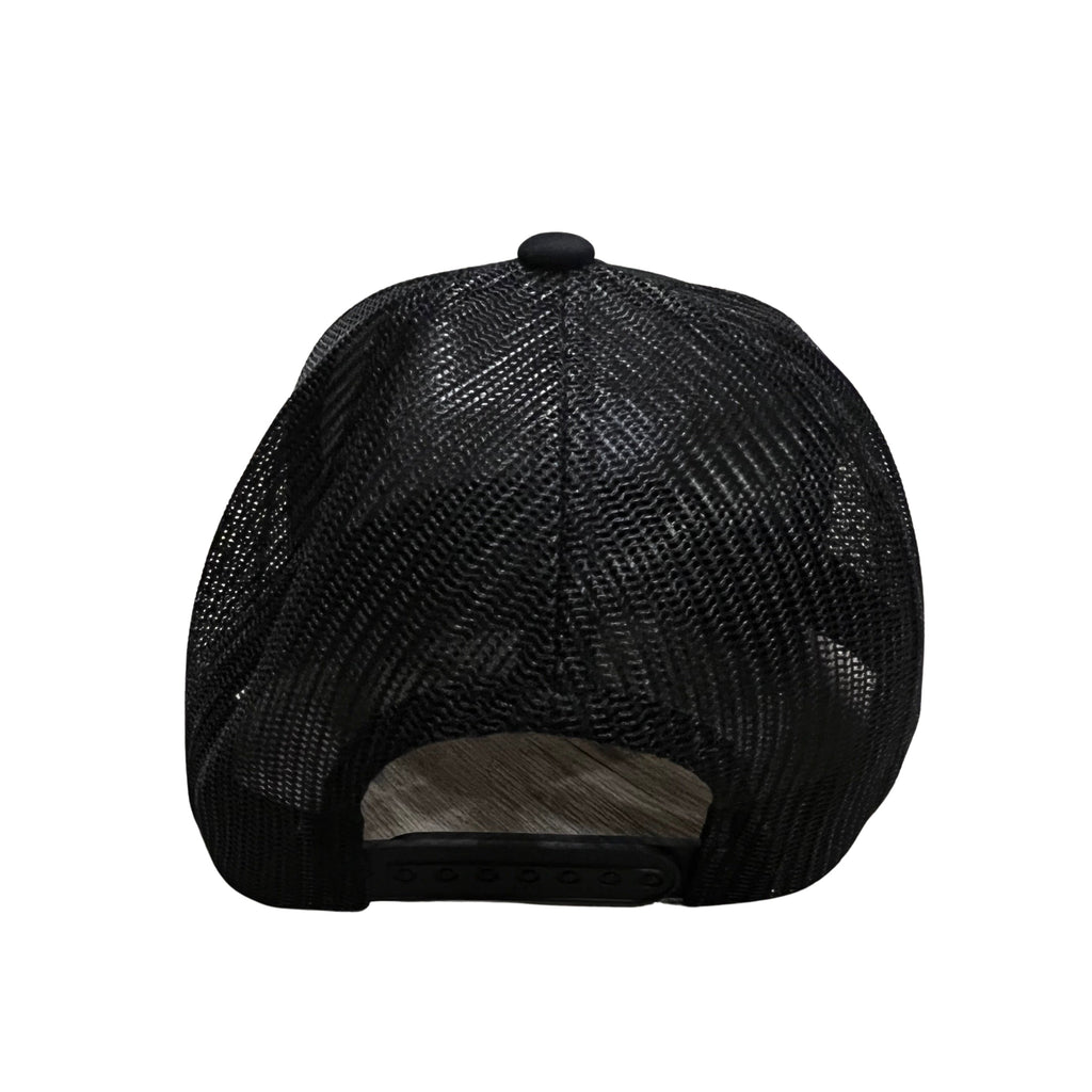 THIGHBRUSH® - Trucker Snapback Hat - 5-Panel with 2-Tone Face Logo - Black