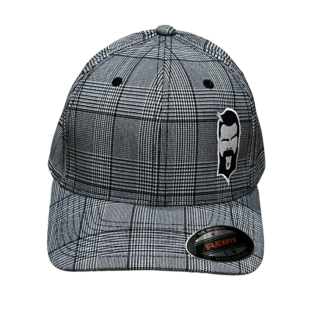THIGHBRUSH® - FlexFit Hat - Black Plaid with 2-Tone Face Logo