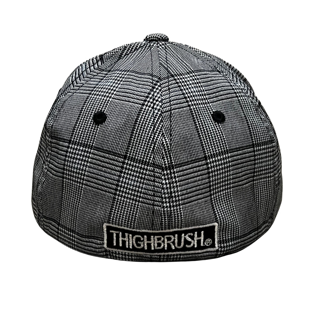 THIGHBRUSH® - FlexFit Hat - Black Plaid with 2-Tone Face Logo