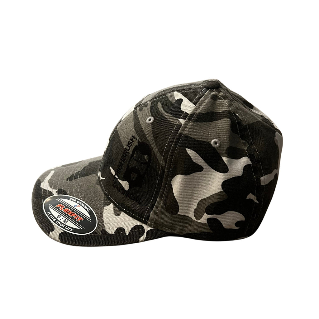 THIGHBRUSH® TACTICAL - FlexFit Hat - Camo - Black and Grey - Squeal Team Six
