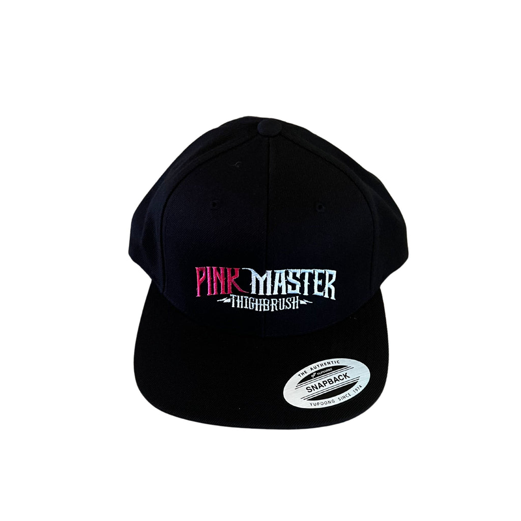 THIGHBRUSH® - PINK MASTER - Wool Blend Snapback Hat - Black - Flat Bill 
