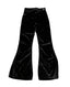 THIGHBRUSH® - Women's Velvet Bell Bottoms - Black