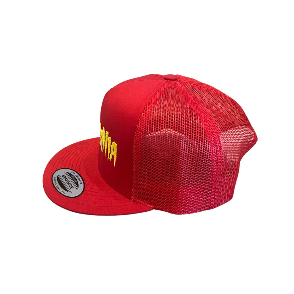 THIGHBRUSH® - LICKAMANIA - Flat Bill Trucker Snapback Hat - Red