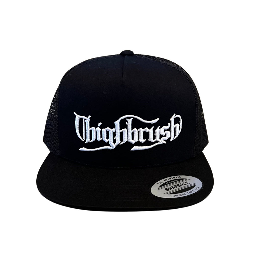 THIGHBRUSH® - "OUTLAW" - Flat Bill Trucker Snapback Hat - Black