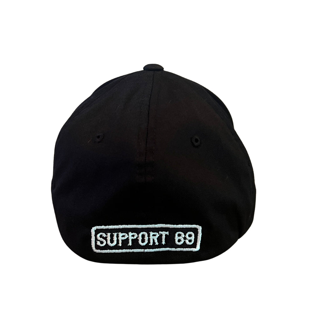 THIGHBRUSH® - SUPPORT 69 - FlexFit Hat - Black - 