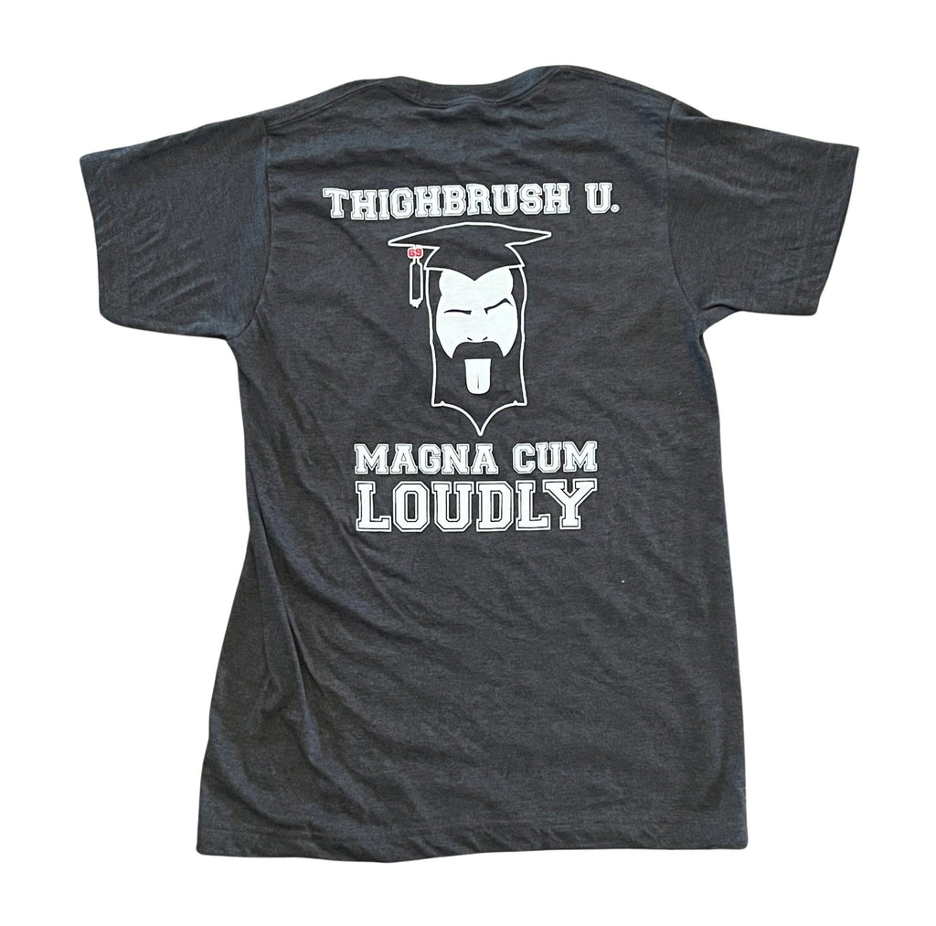 THIGHBRUSH® U - MAGNA CUM LOUDLY - Men's T-Shirt - Charcoal Grey - 