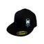 THIGHBRUSH® FACE LOGO - Flat Bill FlexFit Hat - Black