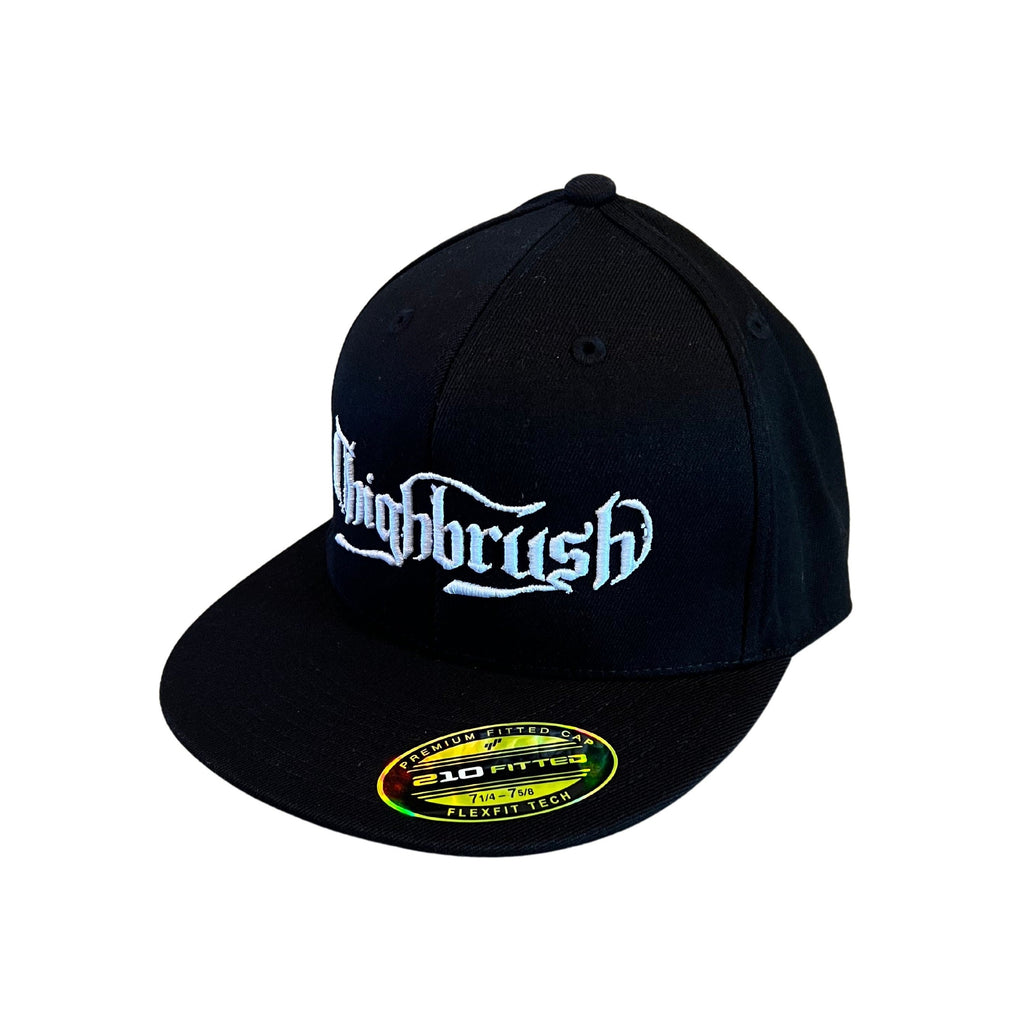 THIGHBRUSH® "OUTLAW" - Flat Bill FlexFit Hat - Black 
