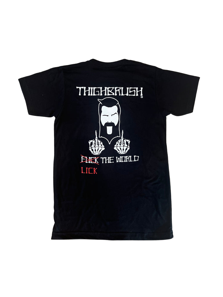 THIGHBRUSH® - LICK THE WORLD - Men's T-Shirt - Black