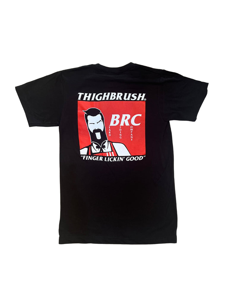 THIGHBRUSH® BEARD RIDING COMPANY - FINGER LICKIN' GOOD - Men's T-Shirt - Black - 
