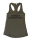 THIGHBRUSH® - SUNDAY TONGUE-DAY - Women's Tank Top - Military Green